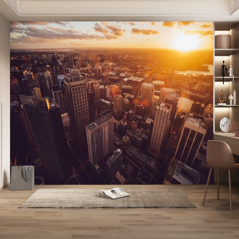 Papier Peint Panoramique New York 300x210 cm Fresque Murale 3D Intissé Pour Salon q.1013