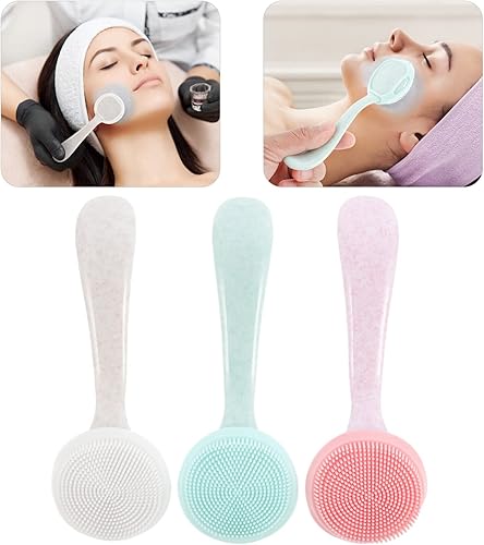 Miniatura 7 de ARTIBETTER Dispositivo de limpieza facial manual de 3 piezas, cepillo de lavado facial de mano, cepillo de limpieza facial de silicona para limpieza