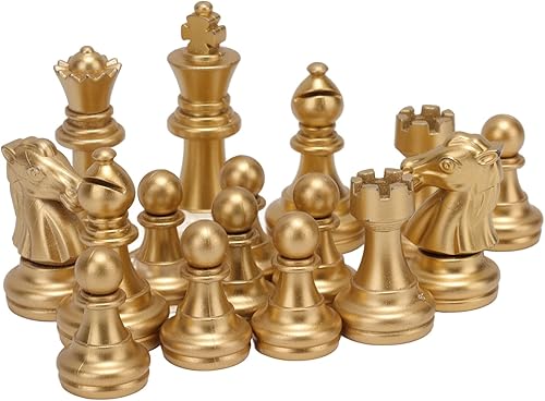 Miniatura 4 de Honio Juego de ajedrez dorado y plateado duradero de 1.93 pulgadas para juegos de rompecabezas