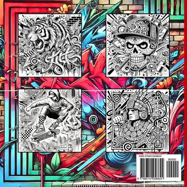 Graffiti Mandala Coloring Book for Adults & Teens: 50 Creative Drawings to Color – Explore Urban Street Art Style and Relaxing Mandalas, A Creative and Spiritual Gift for Stress Relief and Inspiration - Image 2