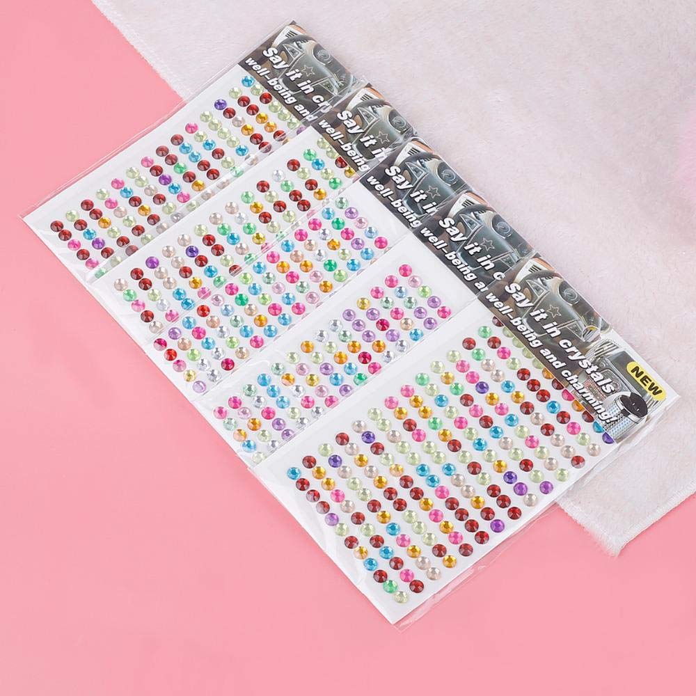 500 szt./partia 6 mm samoprzylepny kryształ górski do telefonu PC naklejka samochodowa akcesoria do stylizacji sztuka diament scrapbooking naklejki, różne kolory