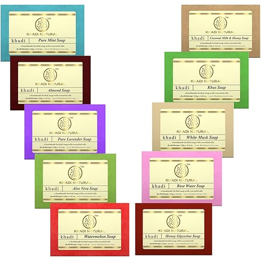 Khadi Herbal Soap Set - 10 Pack