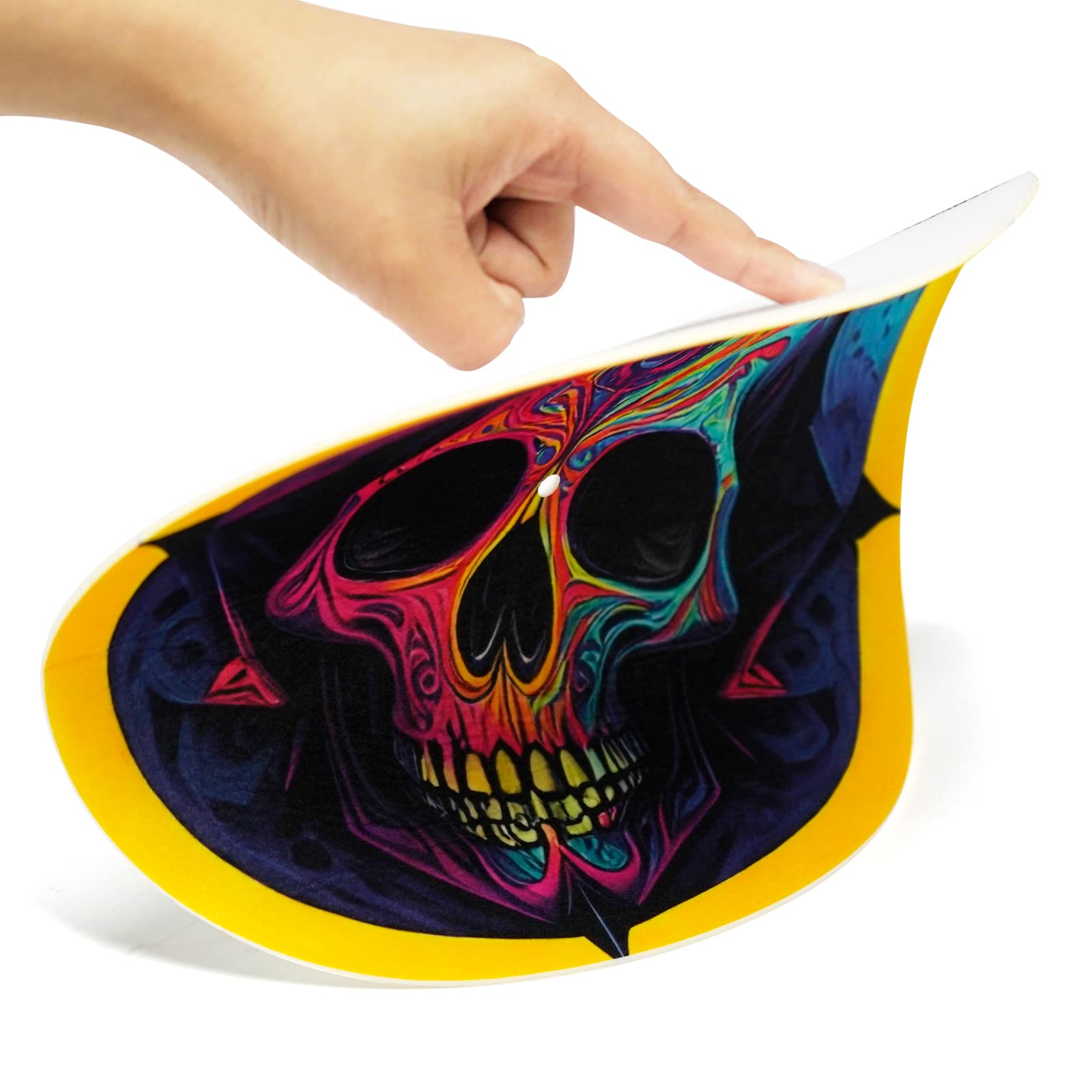 sdroceRyaM Tapis de plateau en feutre pour tourne-disque 30,5 cm Motif tête de mort Antistatique pour tourne-disque vinyle LP DJ Réduit les vibrations et améliore la clarté du son, Style A