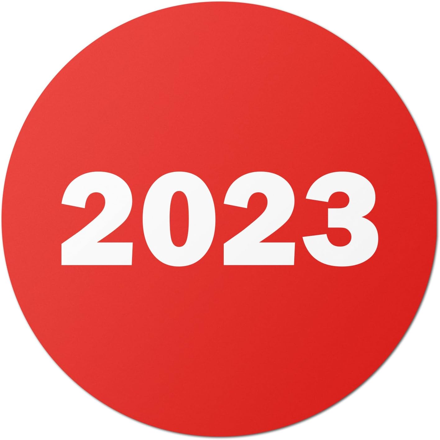 0.75 Inch/Round - 2023 Year Labels (Bright Red / 1200 Labels) Color Coded 2023 Year Stickers for Bookkeeping, File Folders Organization, Inventory or Medications