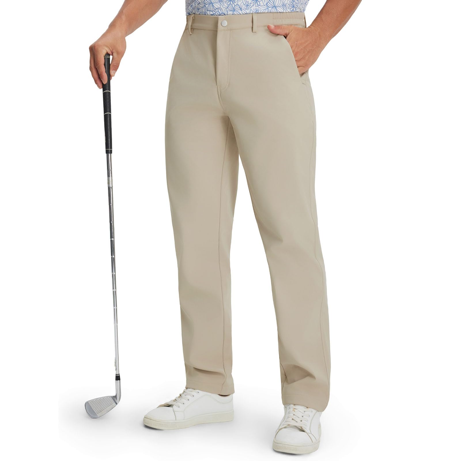 M MAELREG Mens Fleece Lined Pants 30 32 34 Winter Warm Golf Work Mens Dress Pants Water Resistant