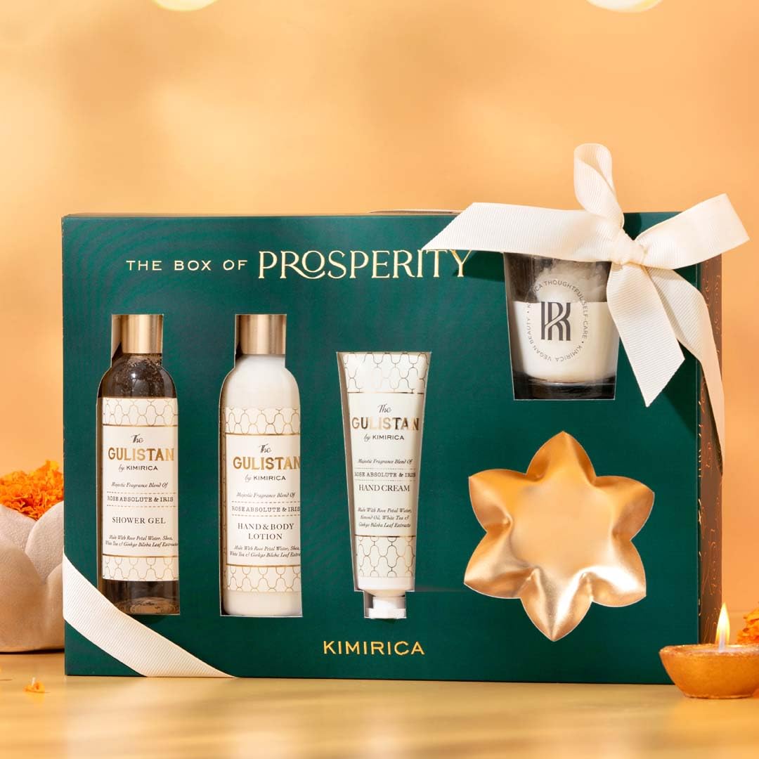 Kimirica Premium Gift Hamper “BOX OF PROSPERITY” Perfect Luxury Gift set for Family, Friends, Women’s & Men’s| 5-in-1 Premium Bath & Body Set-image-8