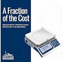 Vista 4 de Seattle Alki Scientific Counting Scale 66.1 lbs x 0.02 oz Báscula de conteo industrial para piezas pequeñas Compañía de Estados Unidos