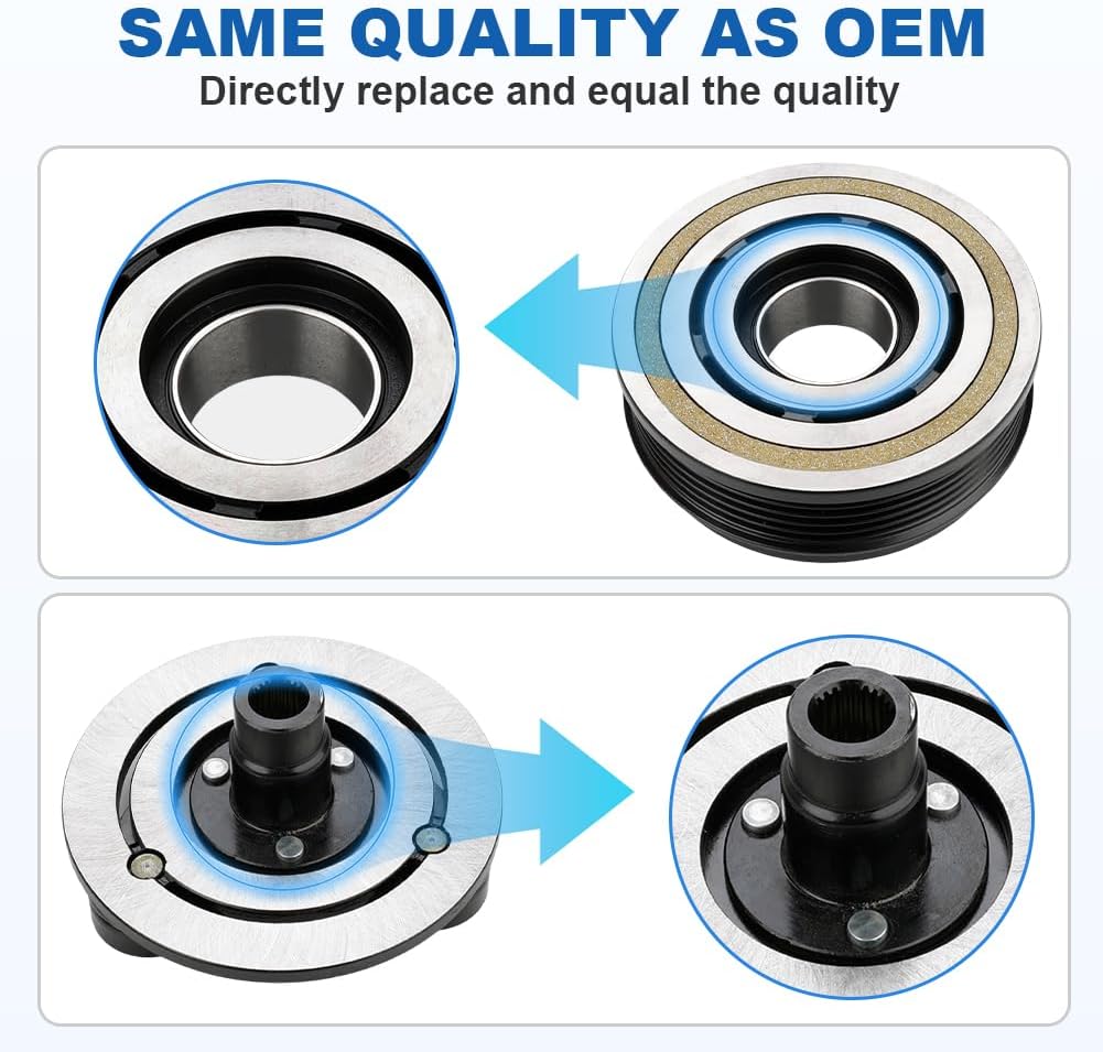 JDMON AC Compressor Clutch Assembly Repair Kits Compatible with 2004-2009 Mazda 3 2.0L, Replace BP4S61K00, CC4361450E