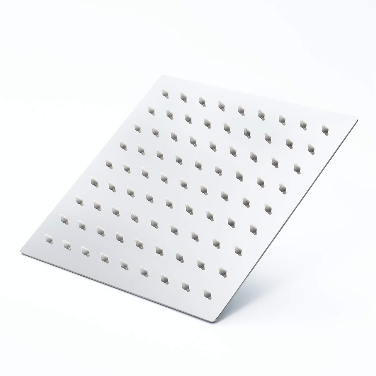 Alcachofa de Ducha, Cromado Cuadrado Alcachofas Fijas para Ducha de Alta Presión 304 Acero Inoxidable Ultra Delgado Rociador Ducha Efecto Lluvia,8 Inch