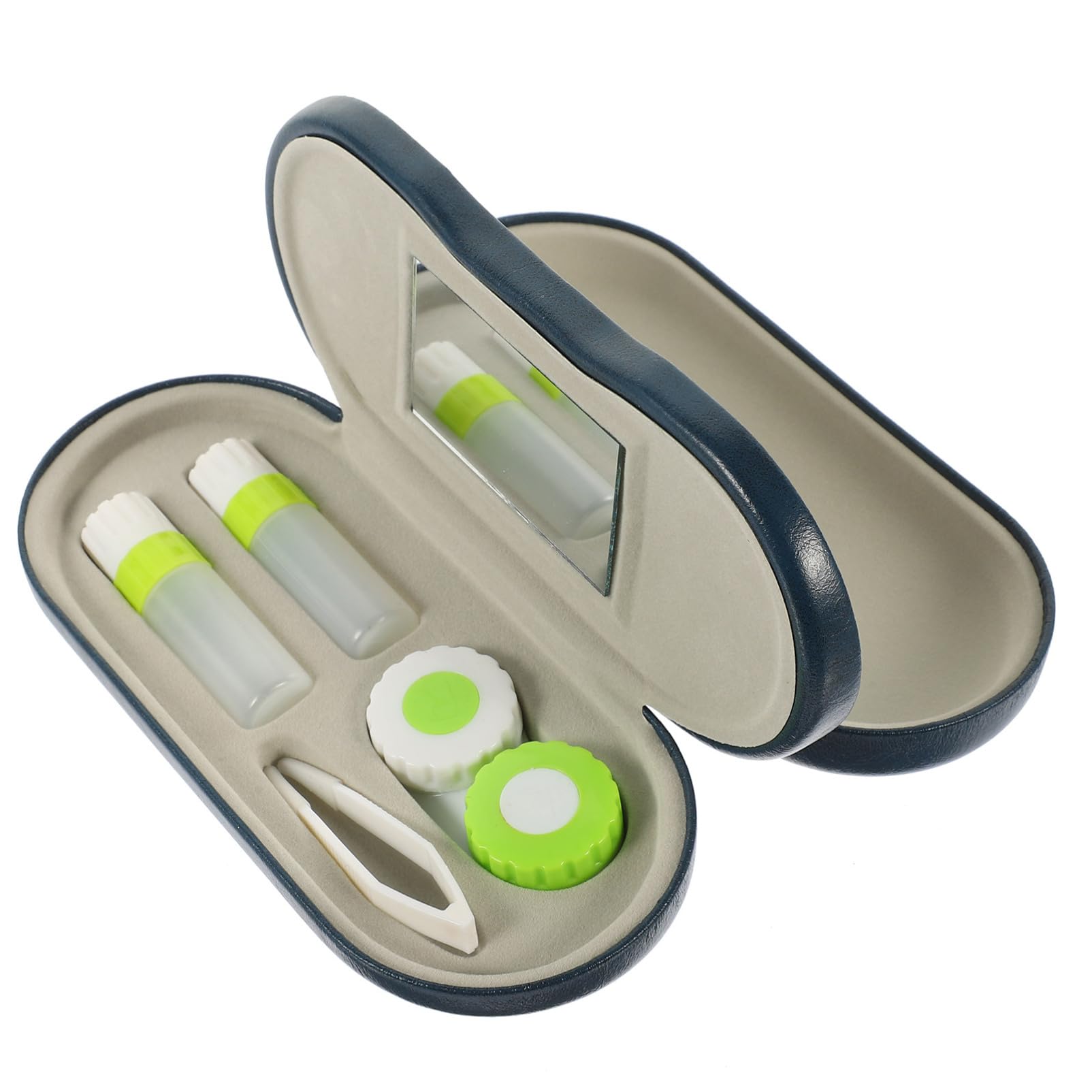 3 Ensembles Étui à Lunettes Portable Multicouche avec Boîte de Rangement pour Lentilles de Contact Pratique pour Voyage et Activités Extérieures