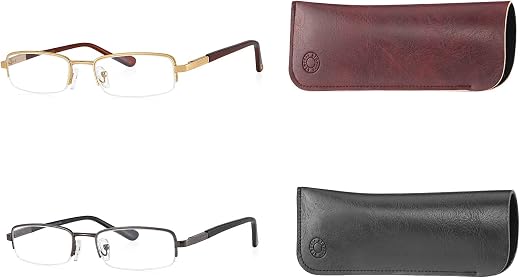 klar Eye Half Rim Rectangle Reading Glasses For Men and Women Anti reflection Scratch resistant reading glasses Powers fro...