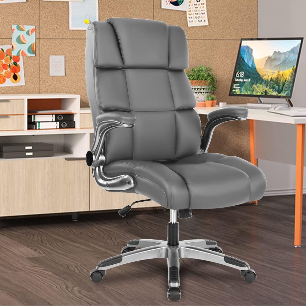 KCREAM Ergonomic Office Chair with Flipup Armrests