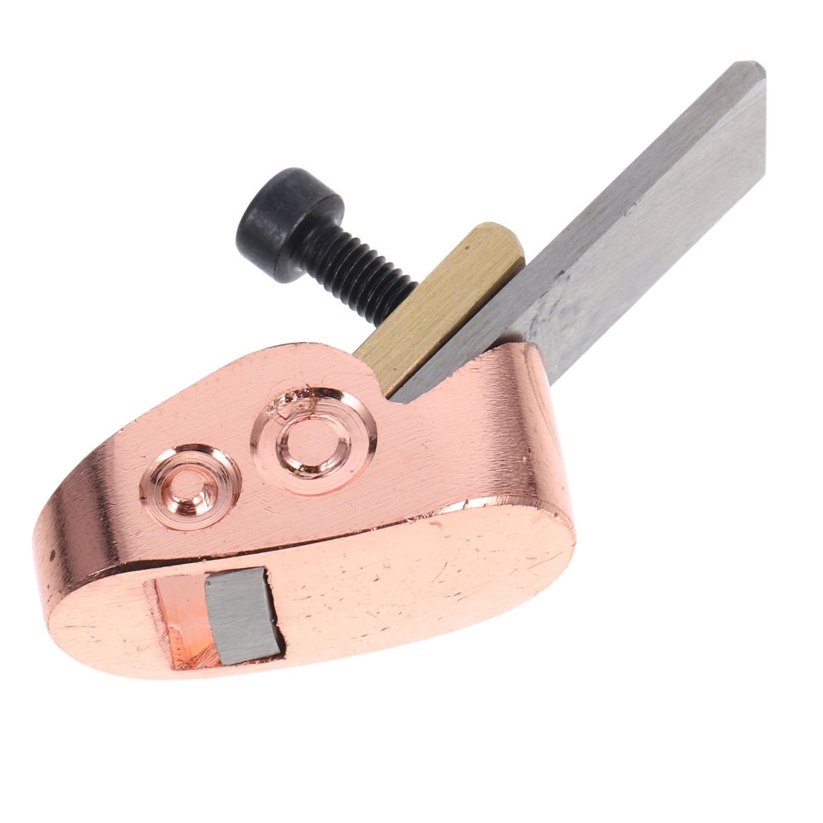 Kisangel Utensile per Liuteria di Strumenti in Legno, Pialla Manuale in Ottone e Acciaio Alto, Facile da Usare, Mini Pialla per Lavorazione Artigianale Colore Casuale