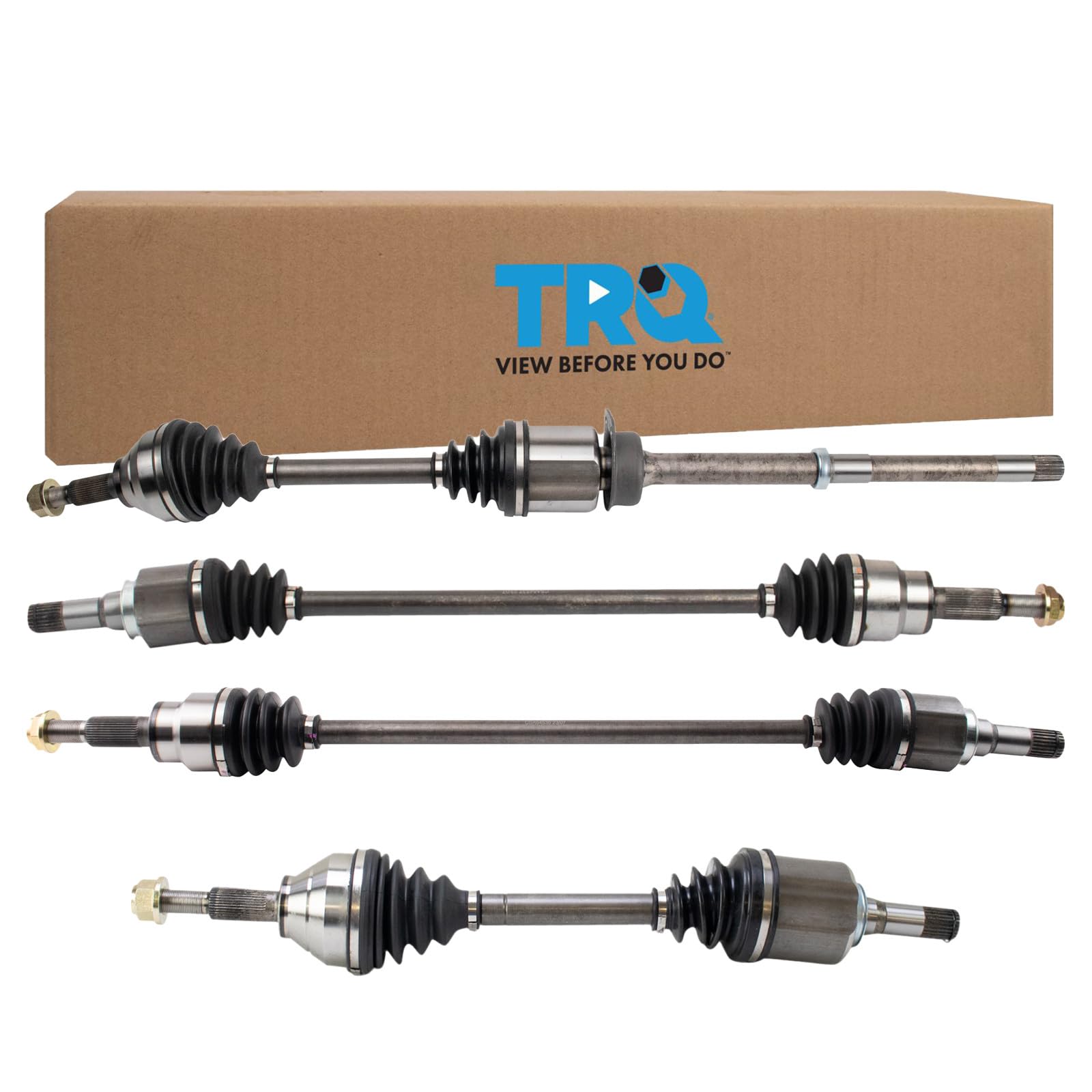 TRQ CV Axle Shaft Assembly Set Front & Rear Compatible with 2014-2019 Ford Explorer Police Interceptor Utility