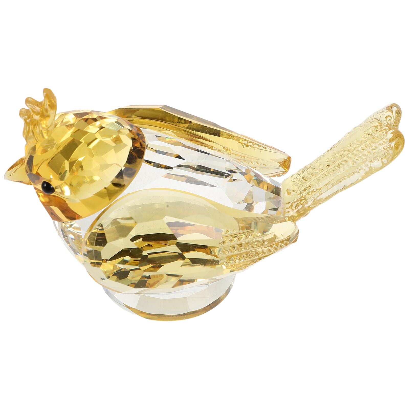 Oiseau en cristal jaune TOPBATHY ornement lumineux et décoration intérieure