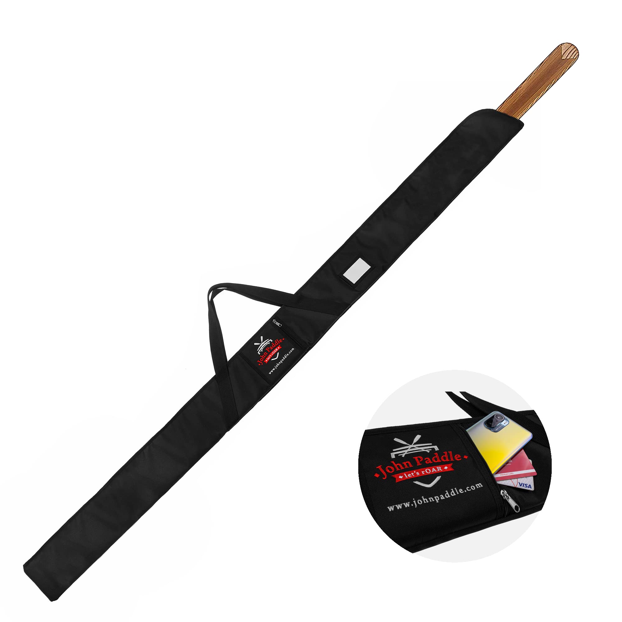 John Paddle agaie du Groenland Eskimo 210/215/220/225/cm + Sac de pagaie pour Kayak de mer très léger Environ 850-830 g en cèdre et frêne – pagaie Traditionnelle du Groenland avec Division