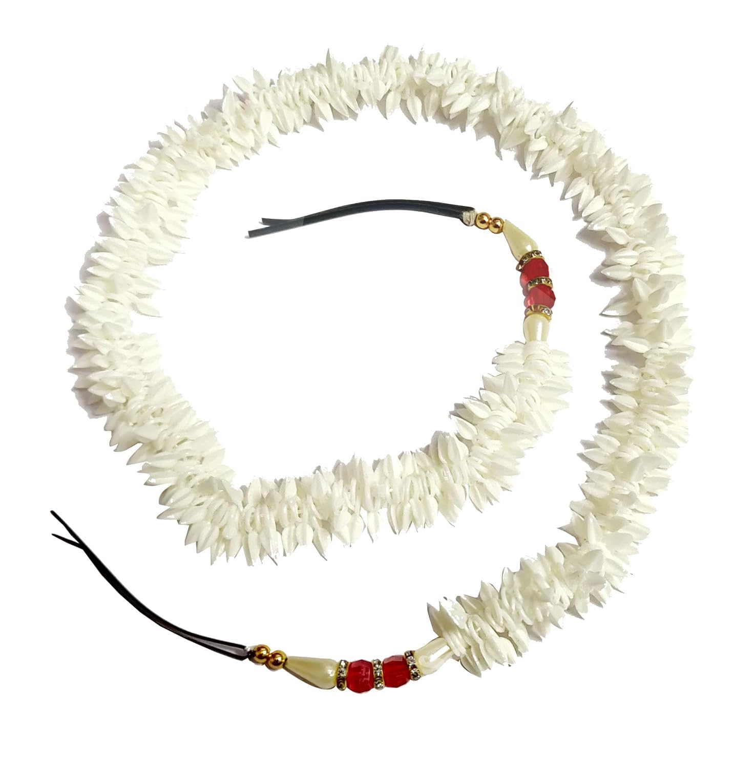 Artificial gajra for Hair bun Juda Accessories mogra Jasmine for Women Pack of 2 pcs.White
