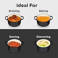 Vista 58 de Segretto Cookware Enameled Dutch Oven Pot with Lid Rosso (Gradient Red) 1.7 Quarts Cast Iron Dutch Oven with Handle 1.7 qt Enamel Small Cast Iron