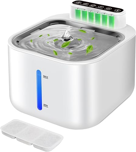 Fuente de agua inalámbrica para gatos con sensor de movimiento, fuente automática silenciosa para mascotas, batería de 5200 mAh y diseño fácil de
