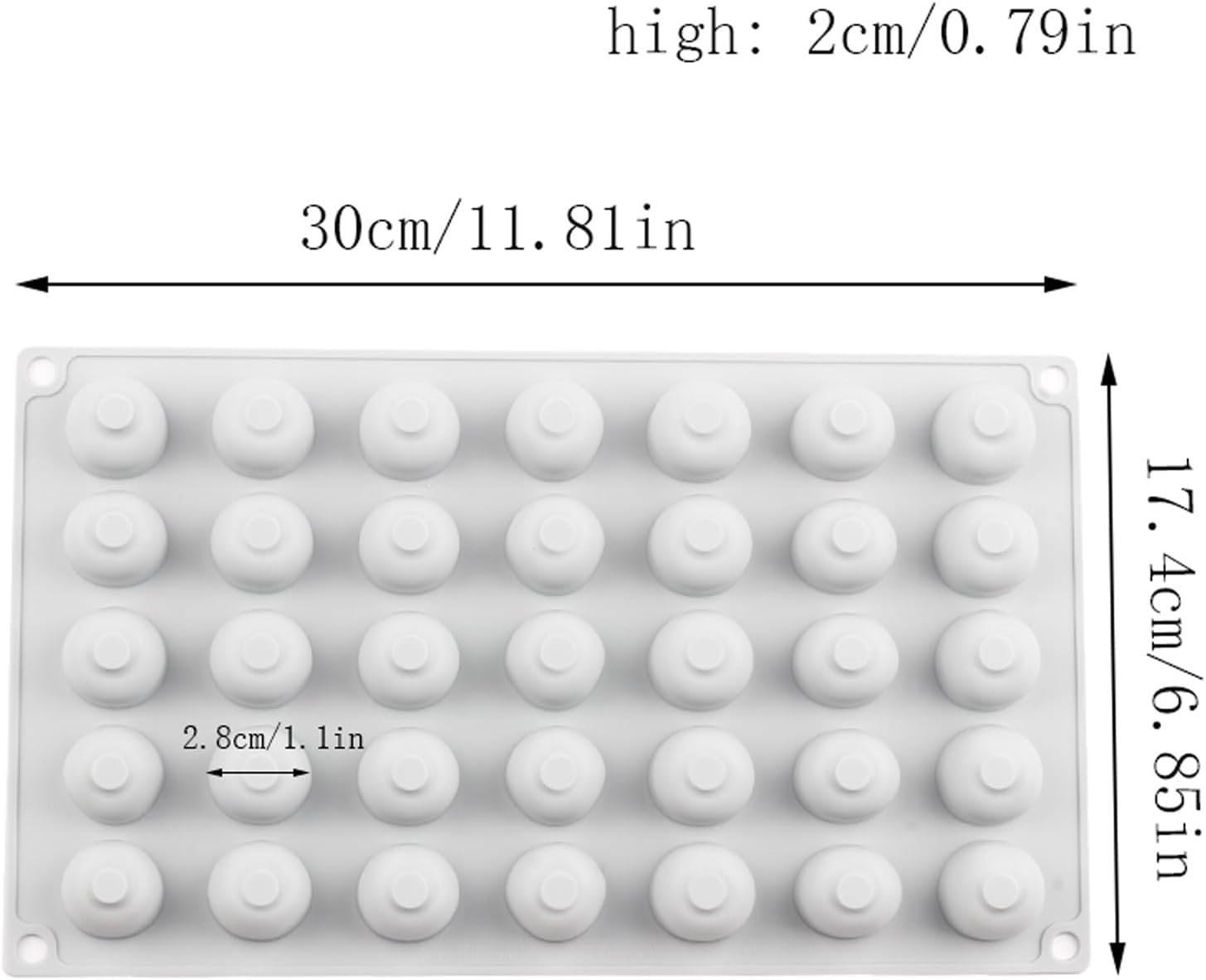 35 Cavity Cherry Shape Silicone Chocolate Molds | For Candy Chocolate Cake Decoration