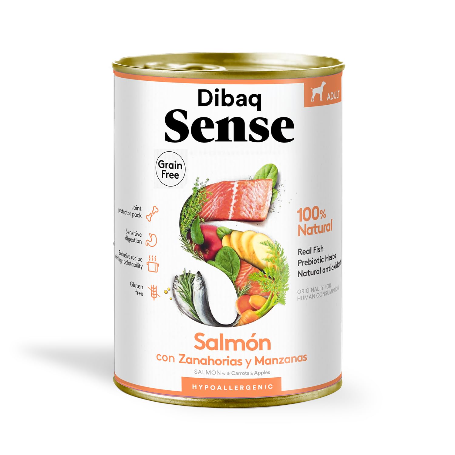 Dibaq Sense Grain Free Salmón, 12 uds x 380 gr