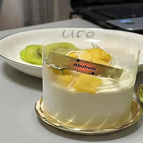 Miniatura 6 de Abuhem Mini tableros de 3 pulgadas para tartas redondas, 100 unidades, moldes desechables dorados para tartas con base recubierta a prueba de grasa,