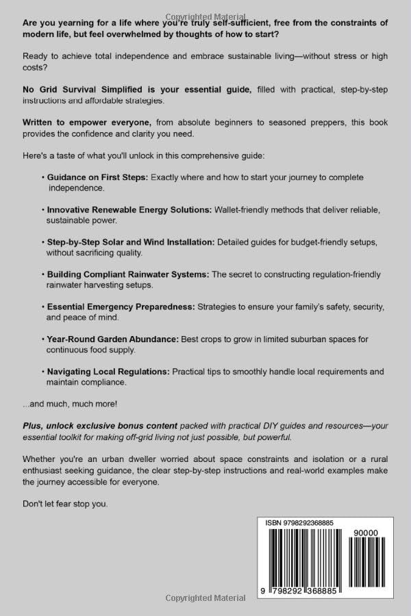 No Grid Survival Simplified: A Low Stress, Budget Friendly Guide to Off-Grid Living, Renewable Energy and DIY Survival Projects for Total Independence - Image 2