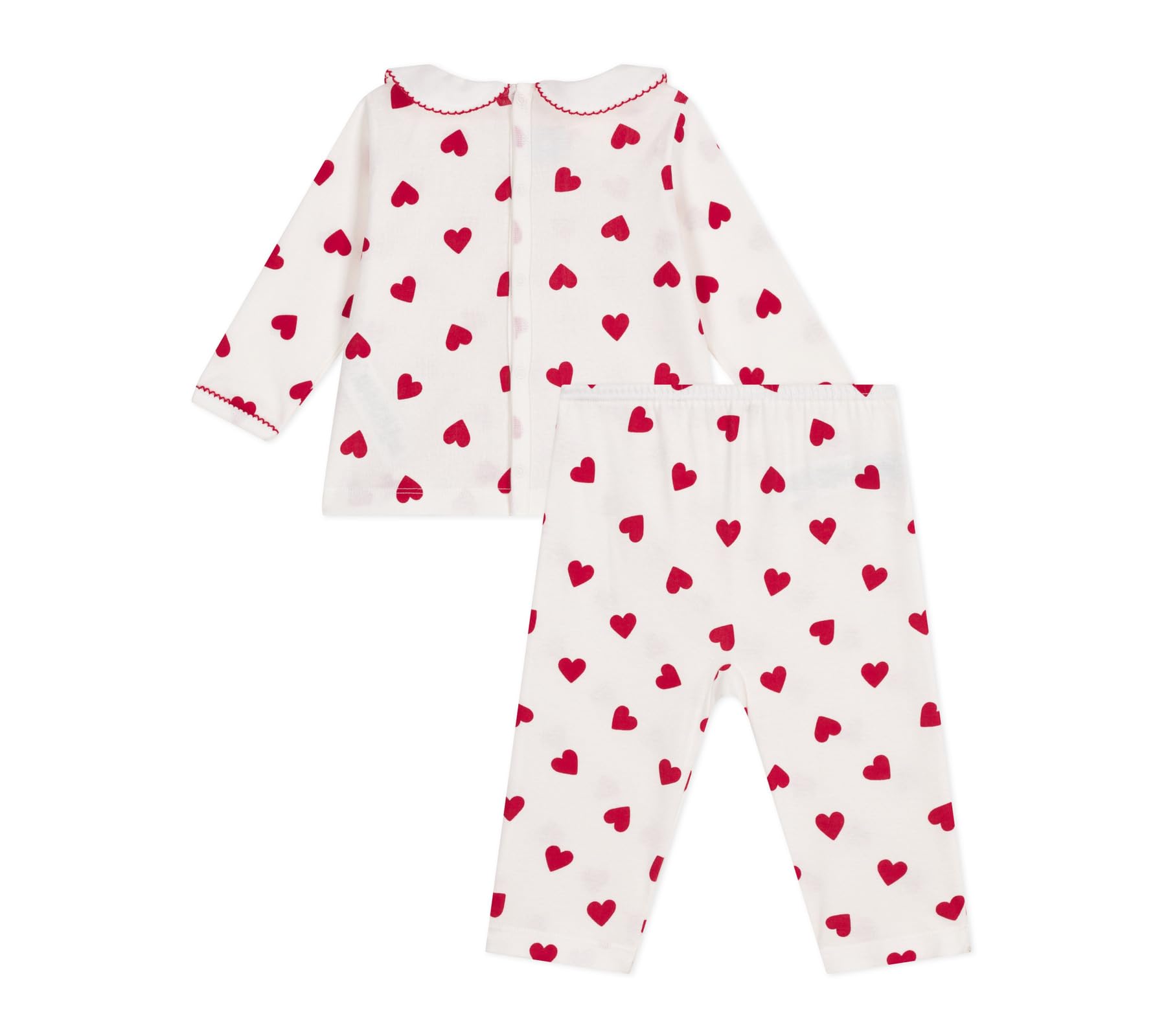 Petit Bateau Pyjama 2 pièces bébé imprimé cœurs