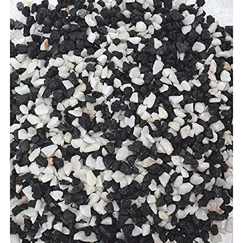 Pikvy Decorative Black & White Stones Marble Chips Pebble Stones for Aquarium Home Garden Indoor & Outdoor Decoration (3 Kg) (B09PBK3KHT) Amazon Price History, Amazon Price Tracker