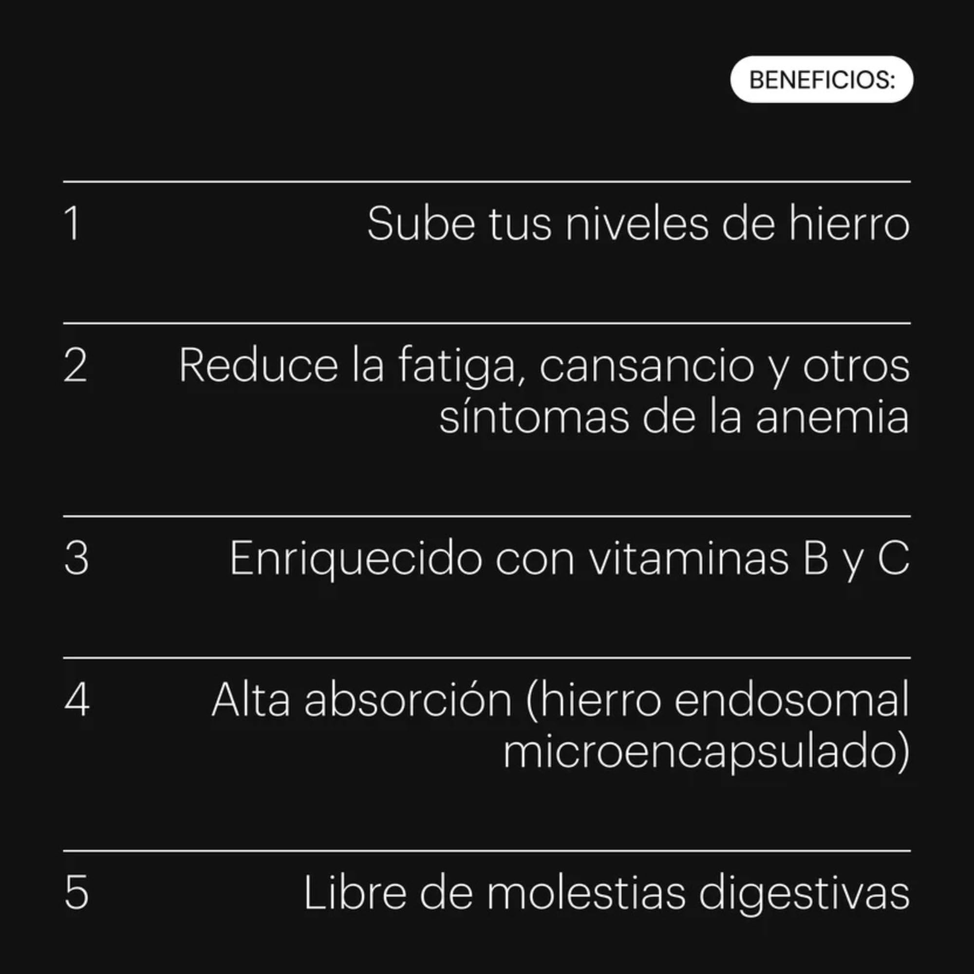 Hierro Alta Absorción con Vitamina C y Vitaminas B 30 mg Hierro Endosomal (SunActive®) + B12 + B6 y Ácido Fólico Alta Tolerancia Digestiva 60 Cápsulas be levels Iron+