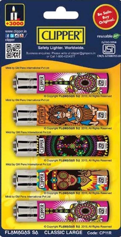 Clipper CP-11 Refillable Cigarette Gas Lighter (Mix Colors) (Pack of 5 Pcs) (B0D47JRMJM) Amazon Price History, Amazon Price Tracker