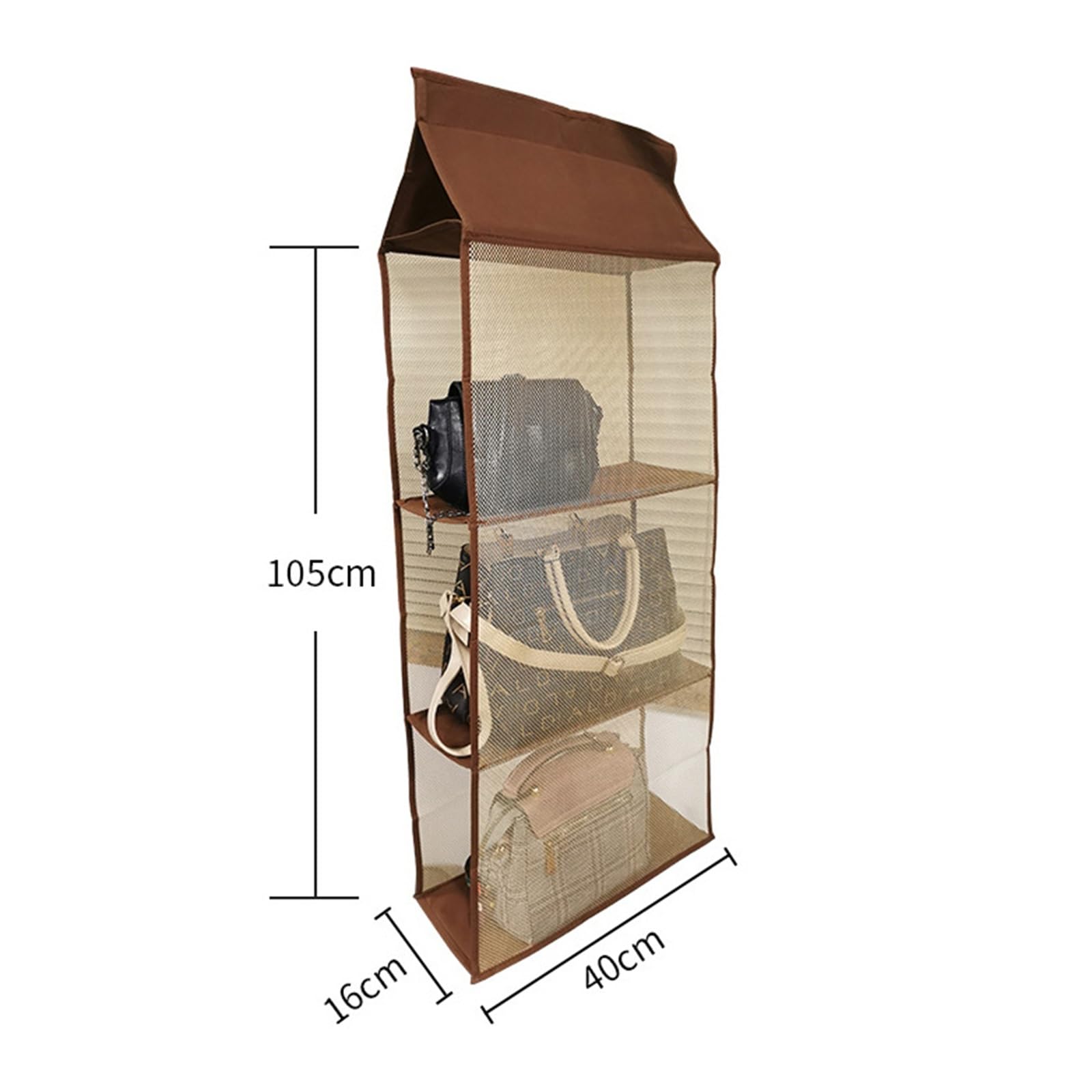 Organizzatori borse Organizer for borsa da armadio for appendere for(Marrone)