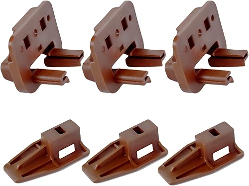 6 piezas Rite-Trak I #168 Guía de cajones Glide & Stop 1 juego de estilo comercial mejorado Rite Trak I (kit de reparación de deslizamientos de