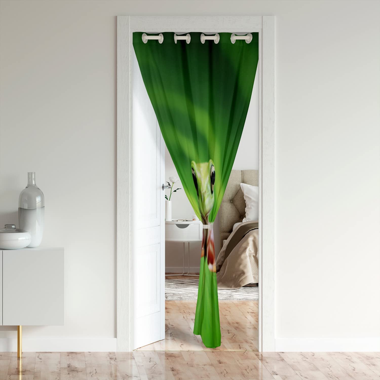 Frog Closet Door Cover Curtain for Bedroom Full Kawaii Decor Door Curtain for Doorway Privacy 34