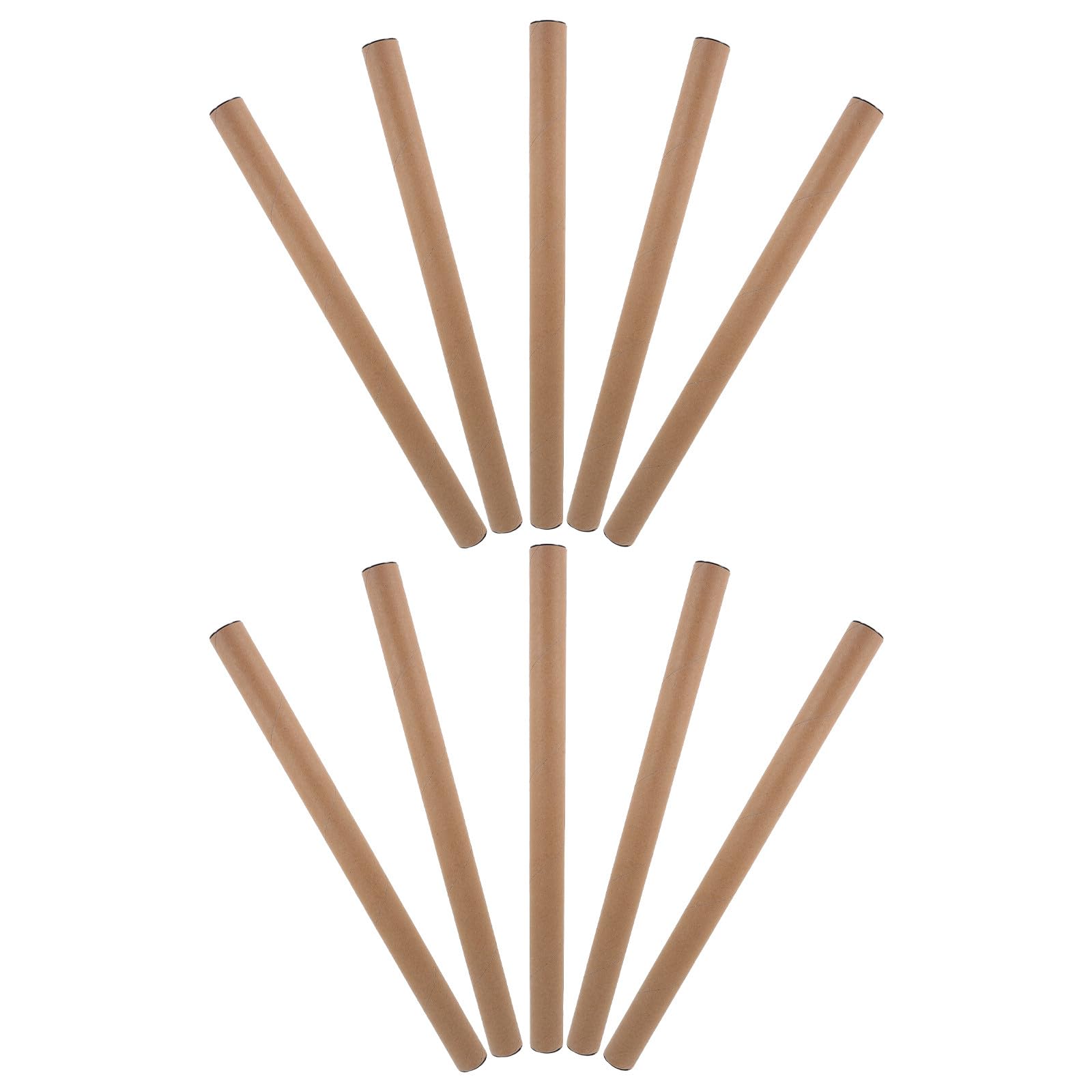 10 Tubos de Cartón Kraft y Tamaño 1.5x12 Pulgadas Reutilizables Protección Superior para Envío y Almacenamiento de Pósters y Obras de Arte