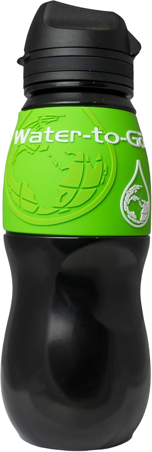 WATER TO GO Water Purifier Filter Bottle (Active 26oz/75cl) - Perfect for Hiking Camping Travel and Survival