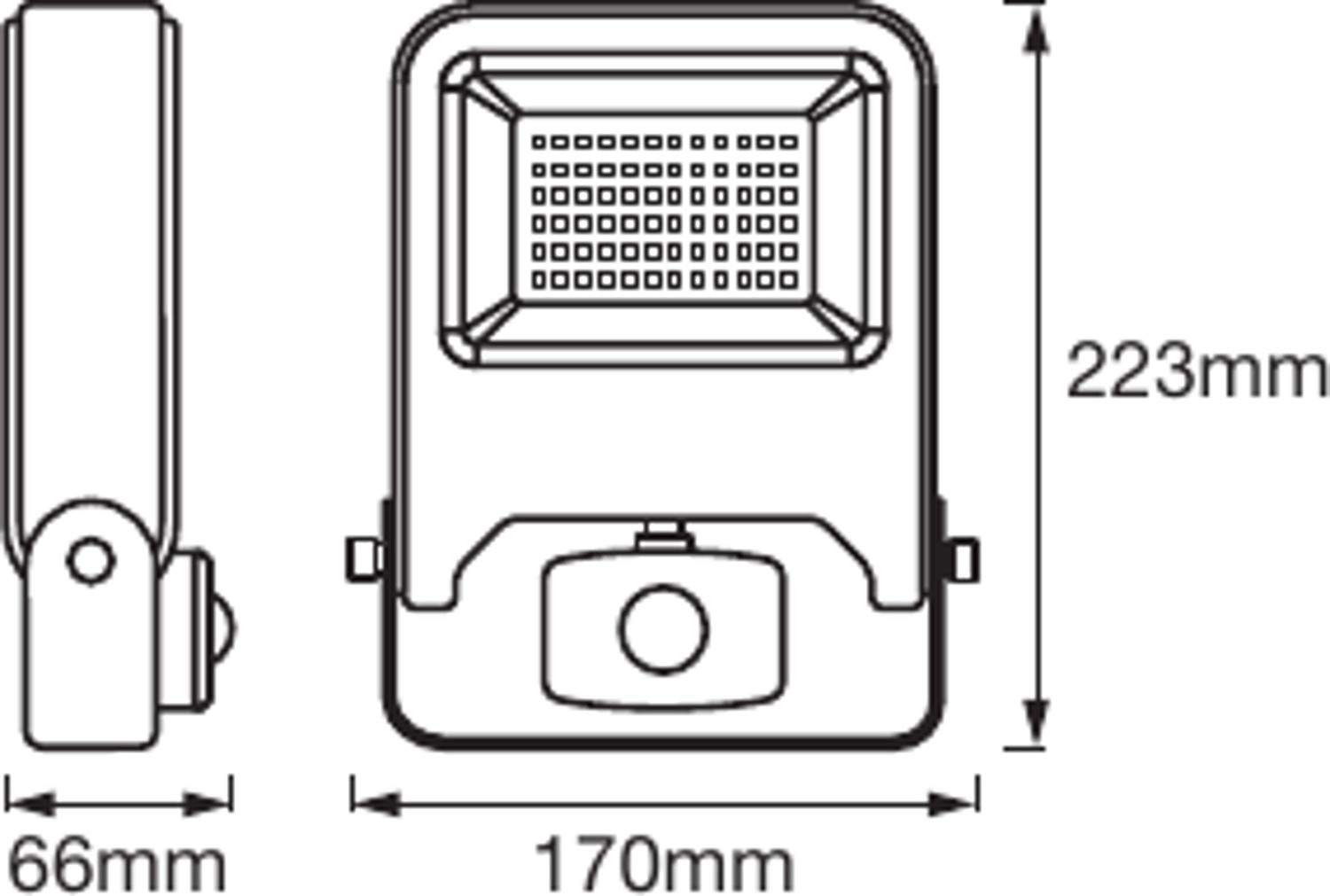 Ledvance Proiettore Da Esterno Con Sensore Luce Calda 3000 K, Bianco Caldo, 30 Watt