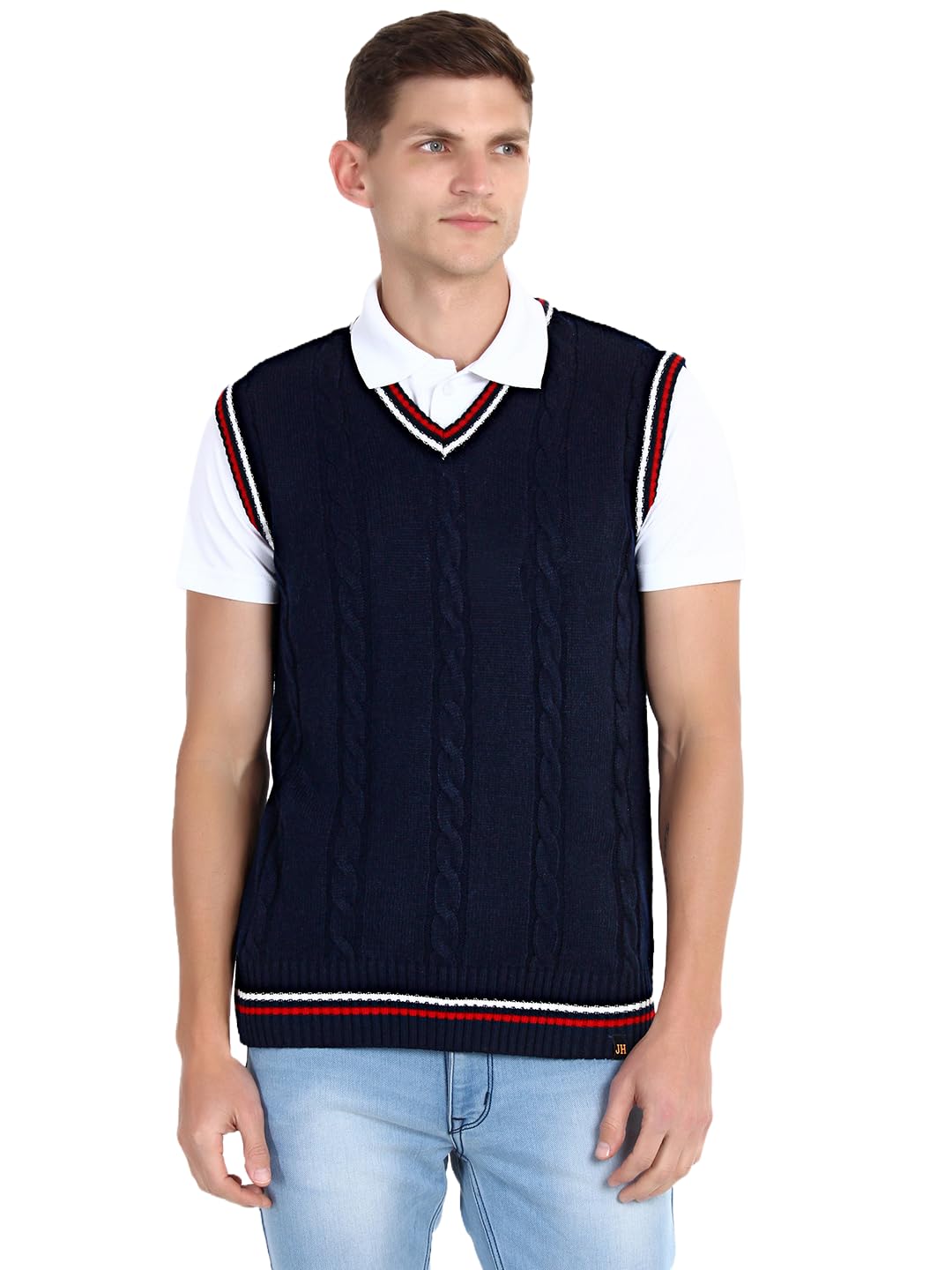 Men Halfsleeve Cricket Vest Sweater