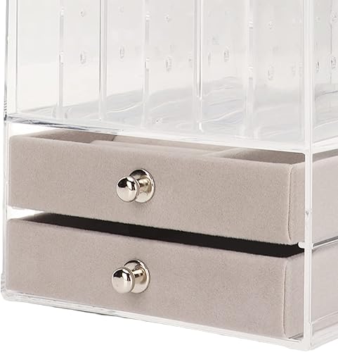 Vista 5 de Betued 5 Drawers Earring, Acrylic Earring Holder, Dust proof design saves storage space and keeps beautiful