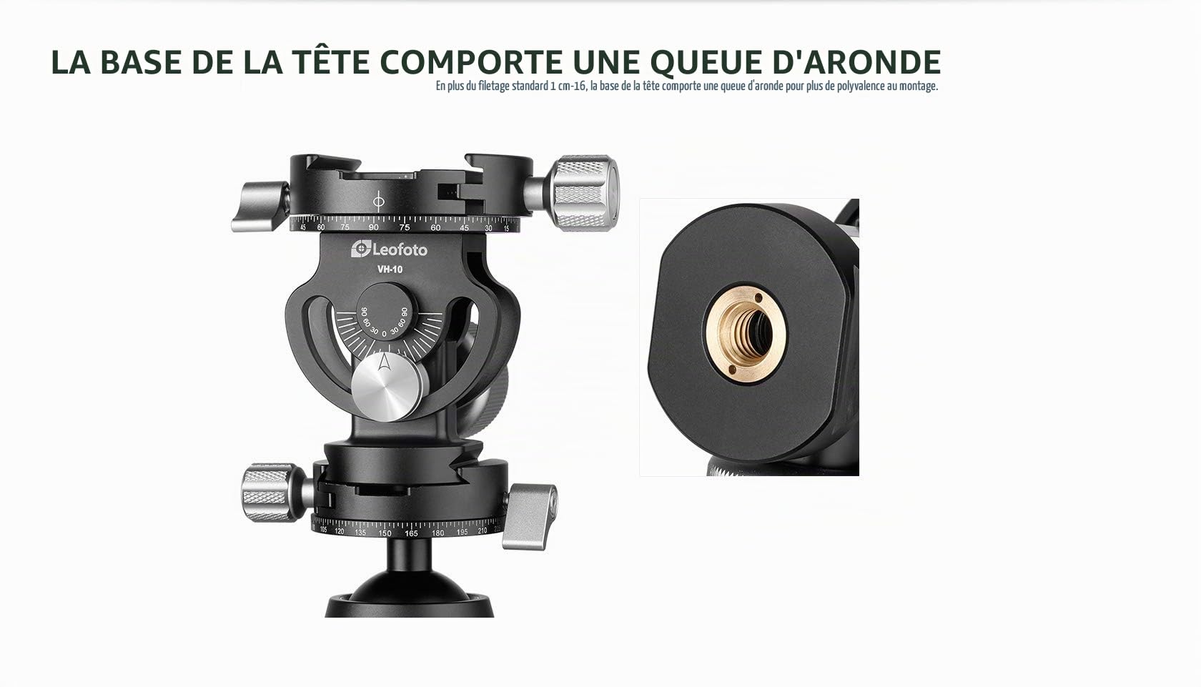 Leofoto VH-10 Tête pour Monopode