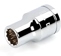 Vista 85 de TEKTON Juego de llaves de vaso de 6 puntos de 1/4 pulgadas de profundidad con riel, 11 piezas (5/32 - 9/16 pulgadas) SHD90105