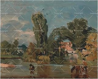 TAOPAOLAB John Constable Paint by Numbers Kit for Adults – DIY English Countryside River Scene Painting on Canvas 16x20In, Acrylic Paint Set for Beginners, Landscape Art for Home Decoration or Gifts
