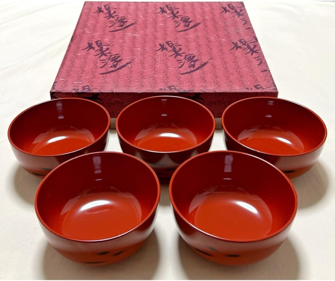 山中漆器 金箔 溜色内黒 天然木 背高 菊秀衡 雑煮椀 煮物椀 2客