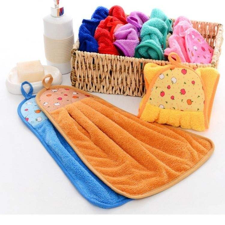 Image of Fezora Microfiber Hand Towels for Home & Kitchen - Anti-Bacterial Hanging Towels for Wash Basin, Soft Lint-Free Napkins for Hand Drying, Dish Cleaning & Everyday Use, Multicolor (Pack of 3)