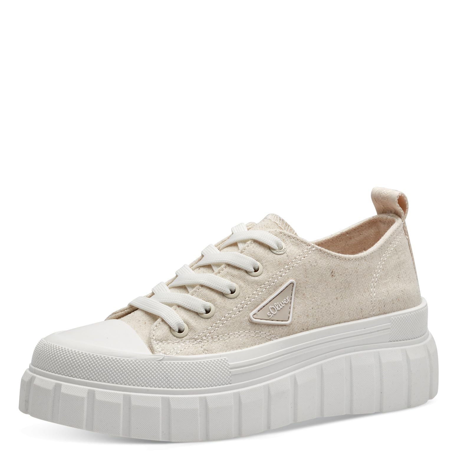 s.Oliver Damen Plateau Sneaker aus Stoff Bequem