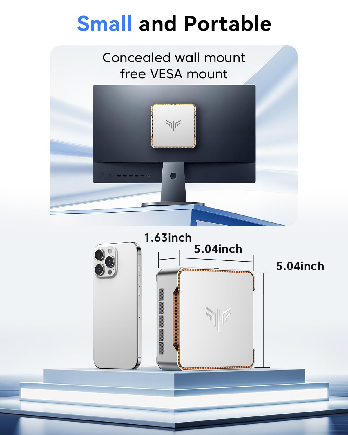 KAMRUI Pinova P2 Mini PC, AMD Ryzen 7330U(4 Cores, 8 Threads, Up to 4.3GHz), 16GB RAM 256GB SSD, Zen3 Architecture 7nm Processor, 8MB L3 Smart Cache Mini Computers,Triple 4K Display Home/Business view 9