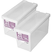 Tenma Storage Box, A5, Comic Books, Set of 2, Approx. 17.7 x 7.7 x 9.4 inches 45 x 19.5 x 24 cm, Made in Japan, All Clear