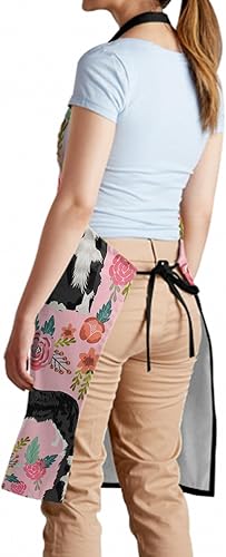 Miniatura 4 de Giwawa Kitchen Cooking Pockets Apron Adult Adjustable Aprons for Home Grilling Baking