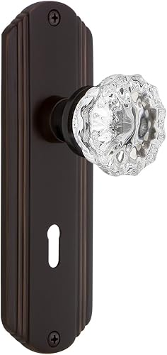 Nostalgic Warehouse Deco Plate with Keyhole Privacy Crystal 