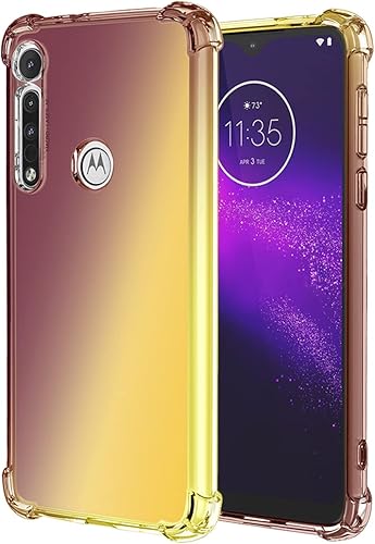 Funda para Moto G8 Plus, Motorola G8 Plus XT2019, bonita funda transparente degradada, delgada, a prueba de golpes, suave, flexible, TPU para